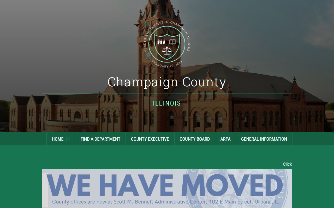 Champaign County main website for people search
