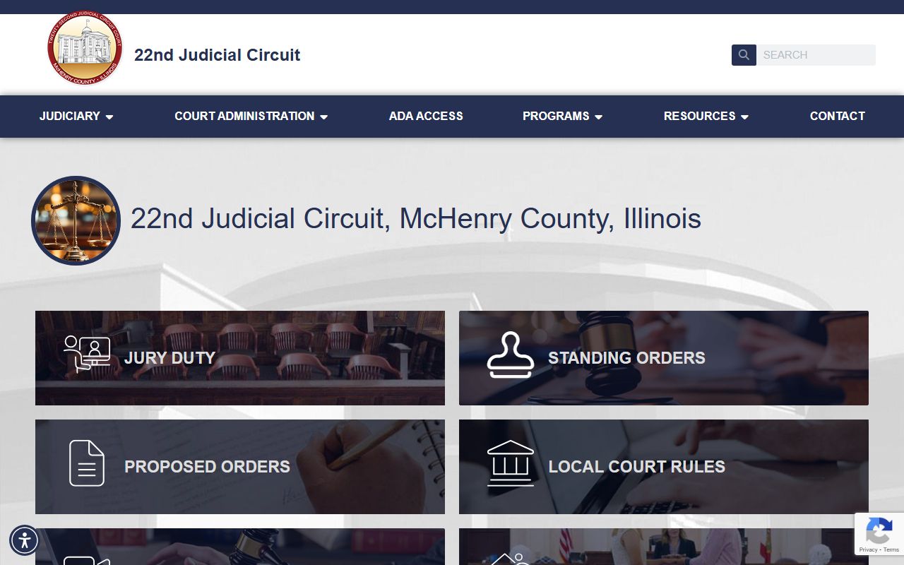 McHenry County people search 22nd Judicial Circuit Court website