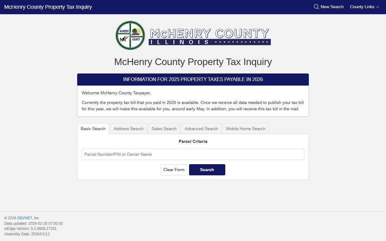 McHenry County people search property tax and assessment lookup