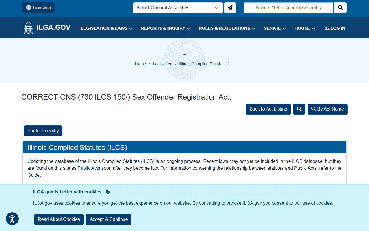 Illinois People Search Sex Offender Registration Act